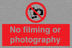 No filming or photography